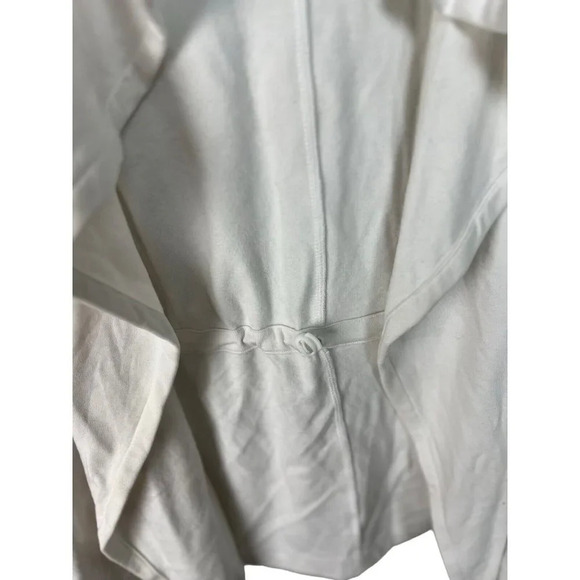 Fabletics Hannah Vest White Size Medium Hoodie Stretch Sleeveless Women’s - Picture 6 of 8